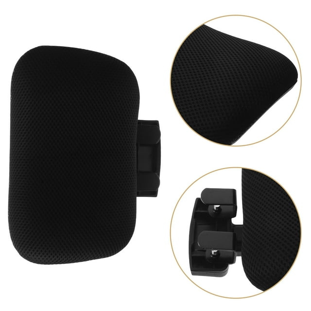 HAMPPLIES Chair Headrest Attachment Black Plastic And Fabric Height Booster For Office Chair 1 Set Back to School