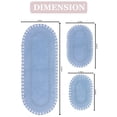 thumbnail image 4 of Home Weavers Hampton Crochet Bath Mat 100% Cotton Reversible Bathroom Rug Set Machine Washable Bathroom Rug-17"x24", Bath Rug- 21"x34", Runner- 21"x54", Blue Color 3 Piece Bath Rug set, 4 of 5