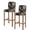 Brown, variant on Black Brown Bar Stool Covers Set of 2, White Circle Modern Minimalist Geometric Stretch Washable Bar Chair Covers with Backs, Removable Pub Counter Height Chair Cover for Kitchen Dining Room Cafe