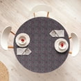 thumbnail image 4 of Ambesonne Leopard Print Fitted Round Tablecloth, Cheetah Panther Spots, 45"- 56" Diameter, Black Grey and Pink, 4 of 5