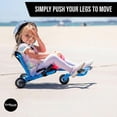 thumbnail image 7 of EzyRoller: Mini - Blue - Ride-On Scooter, Cambering Motion, Pedal Free Cart, Hand Brakes, Extendable Frame, 45lb Capacity, Toddler & Kids Ages 2+, 7 of 7