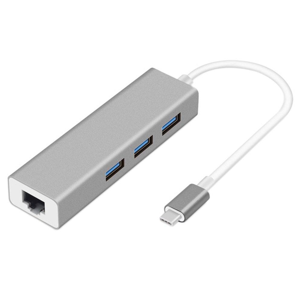 Network Adapter Typec to RJ45+USB 3.0 Gigabit Hub 1000Mbps