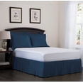 thumbnail image 2 of Ashton Detachable Bedskirt (Twin XL Size, Midnight Blue, 14" Drop) - Easy on/Easy Off Pleated Bed Skirt, 2 of 2