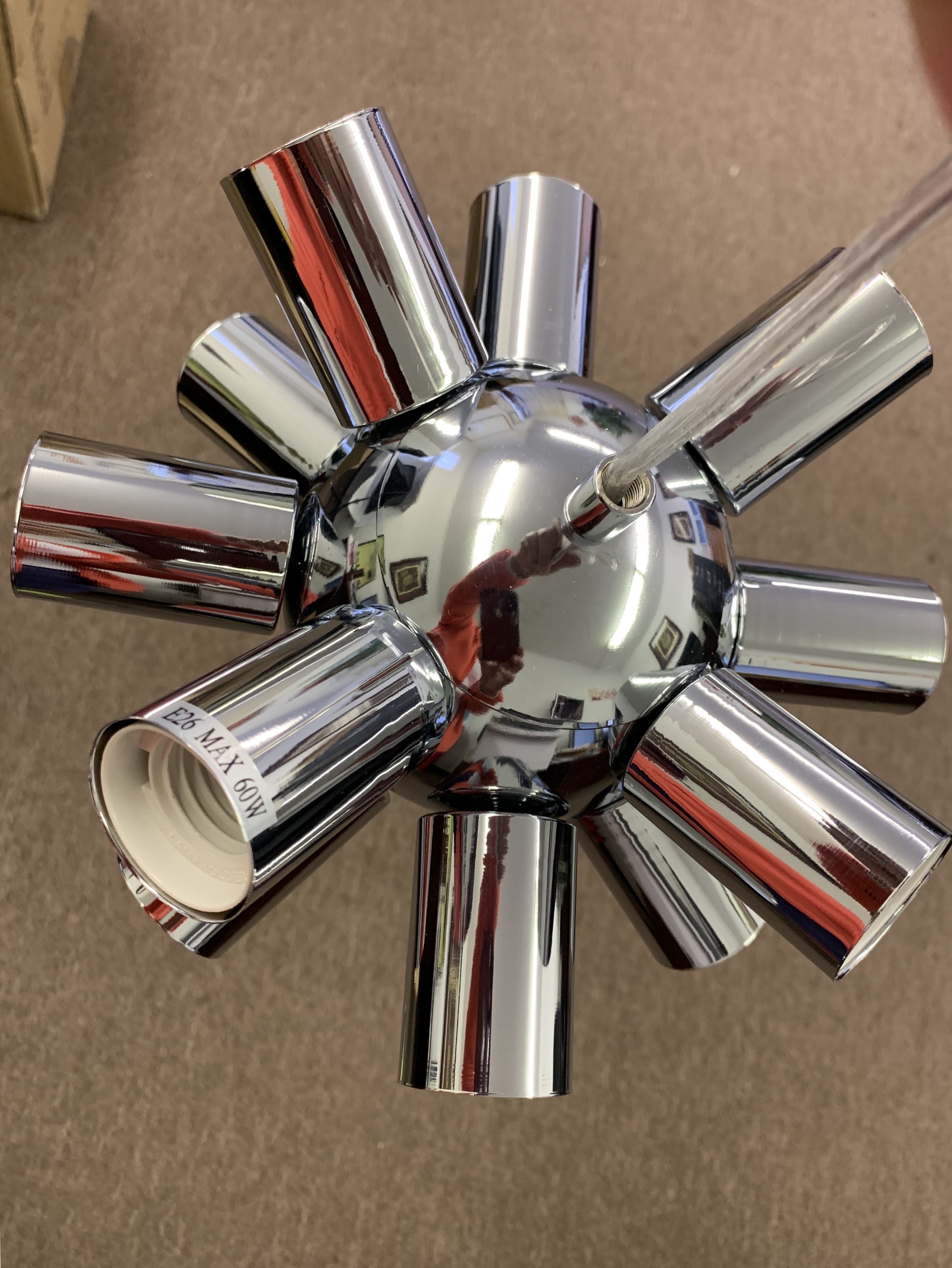 Ceiling Lamp Wrought Iron Plating Chrome Living Room Dining Room Bedroom Chrome