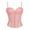 Pink, variant on Corset Tops For Women Lace Bustier Mesh Double Strap Corset Bustier Tank Top Shapewear Bodyshaper Top Grey