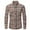 Khaki, variant on Dihao Western Shirts for Men With Snap Buttons Regular Fit Plaid Mens Long Sleeve Shirts Casual