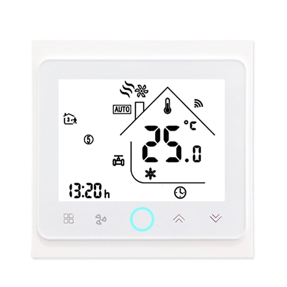 Thermostat Bac-002Elzb Tuya Style Central Air Conditioner Tuya Zigbee  Programmable Controller Fan Coil Unit 5-99℃ Lcd Panel Wireless Smart Remote  - Walmart.com