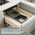thumbnail image 4 of NATPLUS 2-Tier Drawer Knife Organizer, Space-Saving Kitchen Knife Storage Tray for Chef & Paring Knives, Non-Slip Interior Drawer Insert for Kitchen Cutlery, 4 of 6
