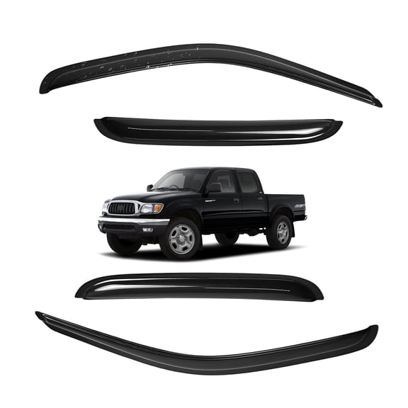 US For 2001-2004 Toyota Tacoma Crew Cab Window Visors Side Sun Rain Shield Guard