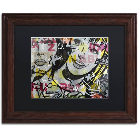 Trademark Fine Art "Apologies" Canvas Art by Dan Monteavaro Black Matte, Wood Frame