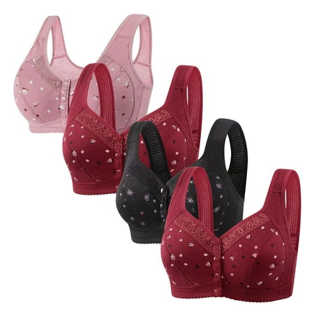 Lisbinx Nursing Bras 4pc Woman s Comfortable Lace Breathable Bra Underwear No Rims Todays Clearance Deals Prime