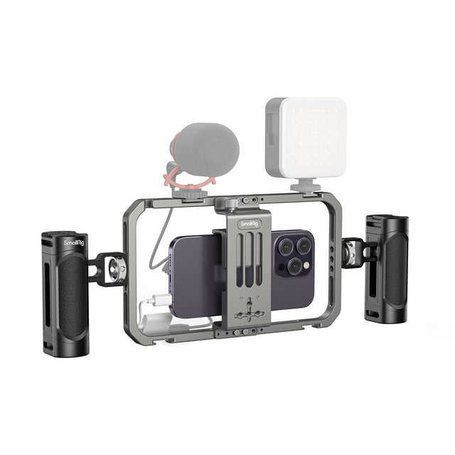 Kit de soporte de vídeo para teléfono SMALLRIG universal con asas de aluminio