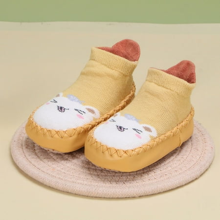 

Cathalem Kids Toddler Shoes Boys Autumn And Winter Cute Children Toddler Shoes Flat Bottom Non Slip Toddler Girls Running Shoes Yellow 12 Months