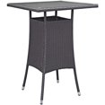 thumbnail image 1 of Modway Convene Small Aluminum and Rattan Patio Bar Table in Espresso, 1 of 2