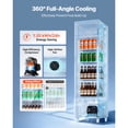 thumbnail image 3 of KFFKFF Commercial Glass Door Refrigerator, 6.1 Cu.Ft / 173 L Upright Beverage Cooler with Adjustable Lightbox, 3 Shelves & LED Lighting for Home or Business Use, 3 of 9