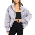 thumbnail image 2 of Vedolay Warm Winter Jacket Autumn Casual Loose Winter Coat Jacket Coat Grey,L, 2 of 4
