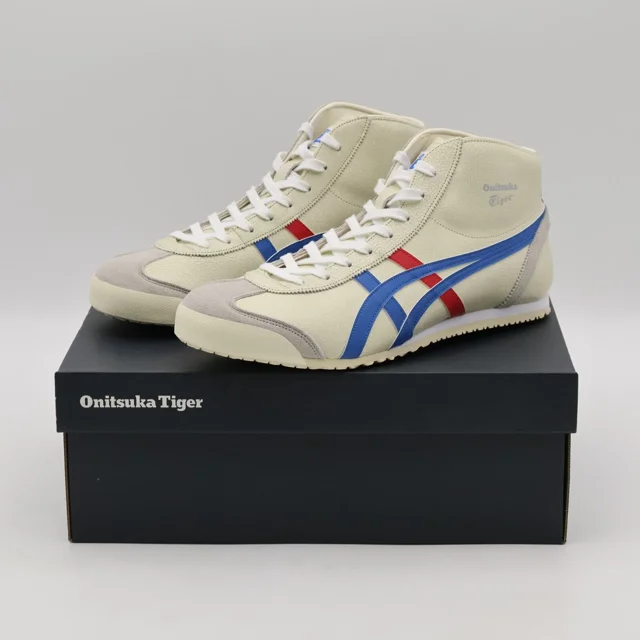1183B577-102 Onitsuka & Tiger Mexico Mid Runner White Blue (Men's)