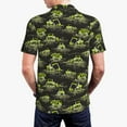 thumbnail image 5 of Vsdgher Light Green Excavator Print Men's Short Sleeve Stretch Polo Shirt, Moisture-Wicking Performance Polo Shirt, 5 of 8