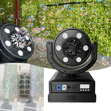Moving Head Volcano Bubble Machine, RGBY Full Color LED Stage Light,  DJ Stage Equipment for Event Party