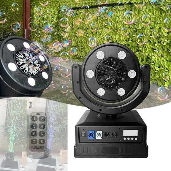 Moving Head Volcano Bubble Machine, RGBY Full Color LED Stage Light,  DJ Stage Equipment for Event Party