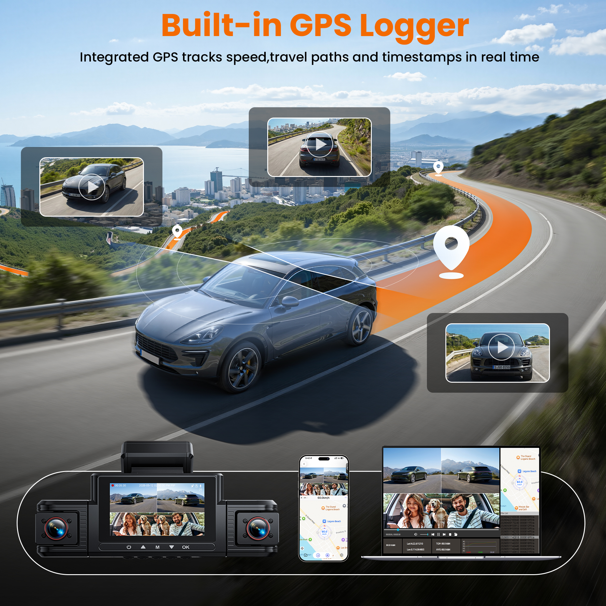 NEXPOW 4K 4-Channel WiFi Dash Cam with GPS photo 7