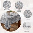 thumbnail image 5 of Farmhouse Blue Floral Table Cloth Waterproof Tablecloths, Vintage Botanical Leaves Burlap Tablecloth Dining Table Cover for Kitchen Party Tabletop Outdoor, Square Tablecloth 54x54 Inch, 5 of 9