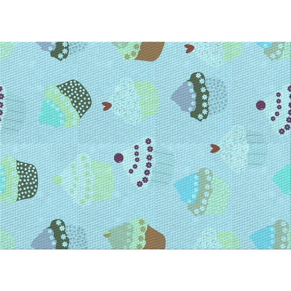 Ahgly Company Indoor Rectangle Patterned Tron Blue Area Rugs, 8' x 10'
