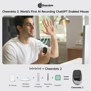 CheerTok Cheerdots 2 Wireless Touchpad All-in-one Pocket AirMouse AI Recording ChatGPT Enabled Mouse Presenter Smart Phone Remo