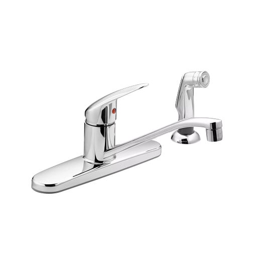 Moen CA40513C Cornerstone Single-Handle Kitchen Faucet with Chrome Side Spray, Chrome