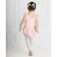 thumbnail image 5 of Aridak Girls Ballet Dance Dress Toddler Leotards Ruffle Sleeve Shiny Ballet Tutu Skirt Pink 2-9T, 5 of 6