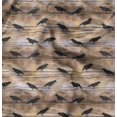thumbnail image 1 of Soimoi Orange Heavy Canvas Fabric Crow Bird Printed Fabric 1 Yard 58 Inch Wide, 1 of 6