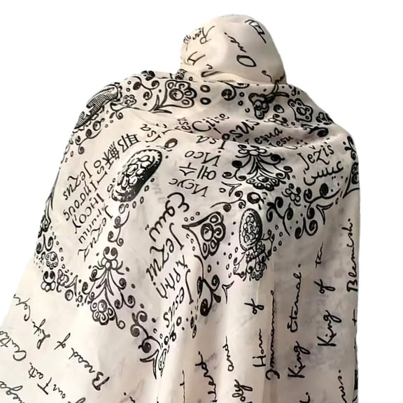 Giaone Christian Prayer Scarf Soft Scripture Shawl with Bibe Character for Christs
