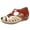 Red, variant on JeashCHAT Closed Toe Sandals for Women Casual Summer Hollow Out Vintage Wedge Sandal Gladiator Outdoor Shoes Walking Sandals Gift for Your Wife Mom