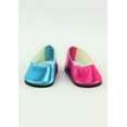 thumbnail image 5 of 2 pack of Metallic Flats: Pink and Teal For 18 Inch Doll | American Fashion World, 5 of 5