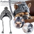 thumbnail image 4 of Dog Hat for Small Medium Dogs Pets Winter Warm Knitted Hat with Ear Holes Windproof Knitting French Bulldog Hat Puppy Accessories Pet Hat A7U2, 4 of 9