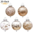 thumbnail image 2 of Sea Team 60mm/2.36" Shatterproof Clear Plastic Christmas Ball Ornaments Decorative Xmas Balls Baubles Set with Stuffed Delicate Decorations (30 Counts, Champagne), 2 of 7