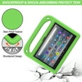 thumbnail image 4 of Allytech Kids Case for All-new Amazon Fire 7 12th Gen 2022 Released, Soft EVA Foam Kids Child Friendly Handle Foldable Kickstand Shockproof Protective Lightweight Cover for Amazon Fire 7 2022 - Green, 4 of 7