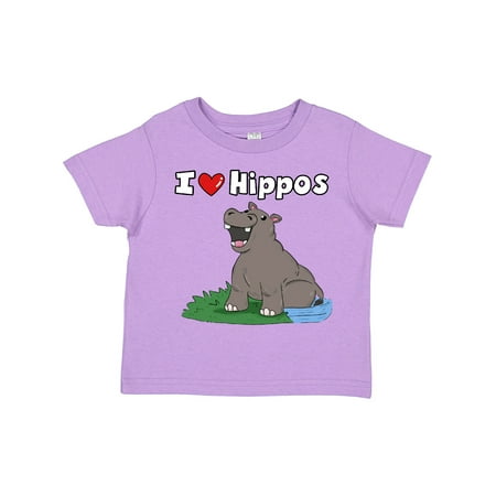 

Inktastic I Love Hippos Gift Toddler Boy or Toddler Girl T-Shirt