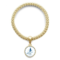 thumbnail image 1 of Pulsera de Cadena de Joyas Unbranded Colgante Redondo Oro Acero Inoxidable, 1 of 3