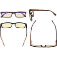 thumbnail image 3 of Eyekepper Blue Light Blocking Reading Glasses with Yellow Filter Lens - Computer Readers Men Women - Tortoise +2.00, 3 of 6