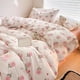 thumbnail image 3 of Juego de 4 fundas de edredón sin relleno, estilo coreano, tamaño Queen, para niñas y niños, juego de sábanas planas, fundas de almohada y colcha, 3 of 5