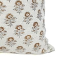 thumbnail image 4 of Fabdivine Off White Linen Hand Block Print Decorative Throw Pillow Cover , 26"X26", Yellow, 4 of 5
