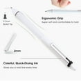 thumbnail image 3 of WRITECH Gel Ink Retractable Pens: Assorted Colors Ink 0.7mm Medium Point Pen Set, Smooth Writing Multi Colored No Bleed Pens Bulk for Journaling 8ct, 3 of 6