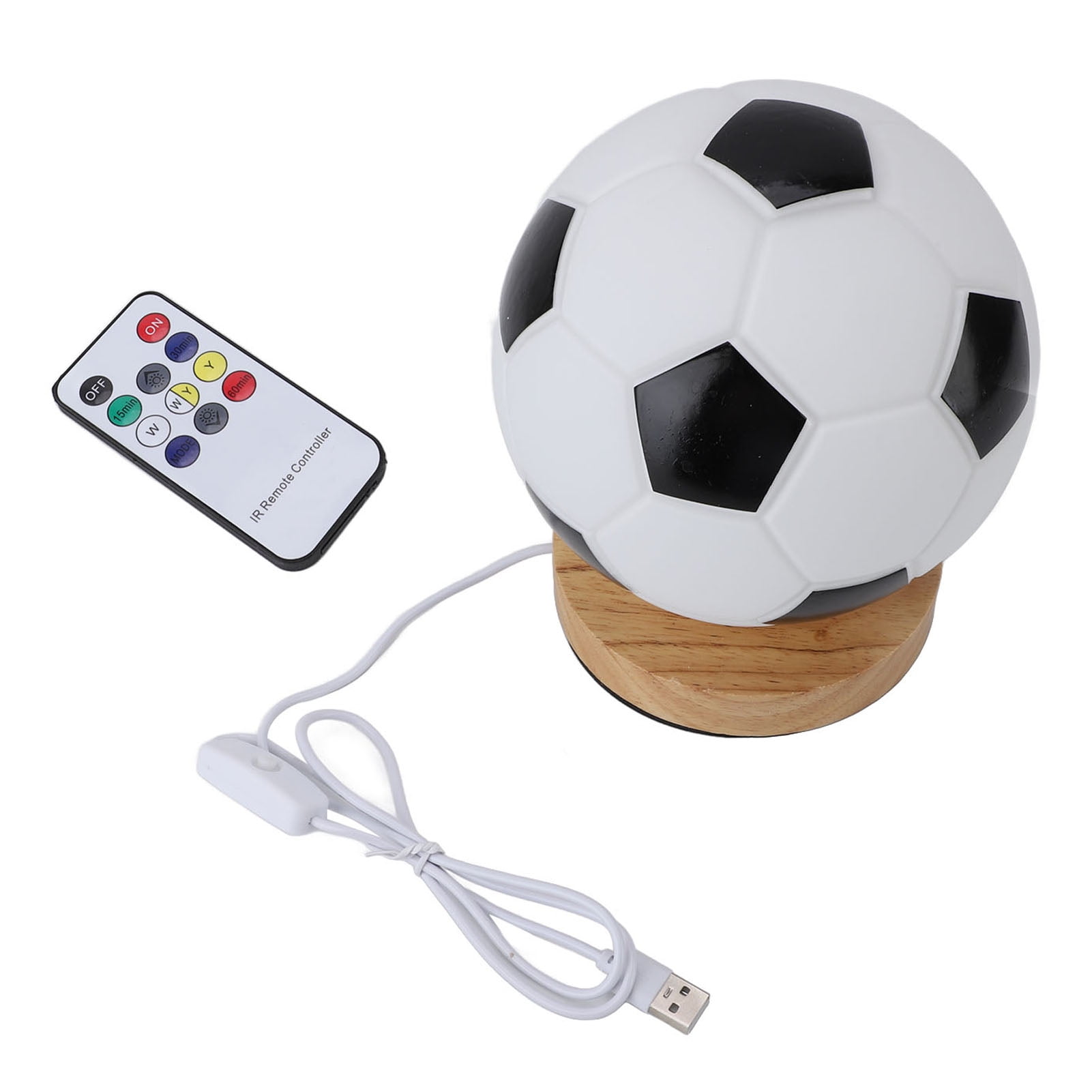 Plant Accessories Soccer Ball Lamp, Football Night Light Timer with Remote Control for Birthdays Baby Showers Christmas