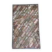 Mogul Bohemian Decor Banjara Tribal Mirrors Embroidered Artisan Vintage Green Patchwork Sari Tapestry Wall Hanging