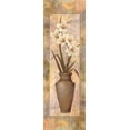 thumbnail image 2 of Unknown 11x24 Black Ornate Wood Framed with Double Matting Museum Art Print Titled - Potted Lily, 2 of 4