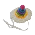 thumbnail image 1 of Sombrero de animales pequeños para hámster, accesorio ajustable para fotografía, gorro tejido a mano para roedores, loros, ardillas, palomas, lagartos Arcoíris, 1 of 10