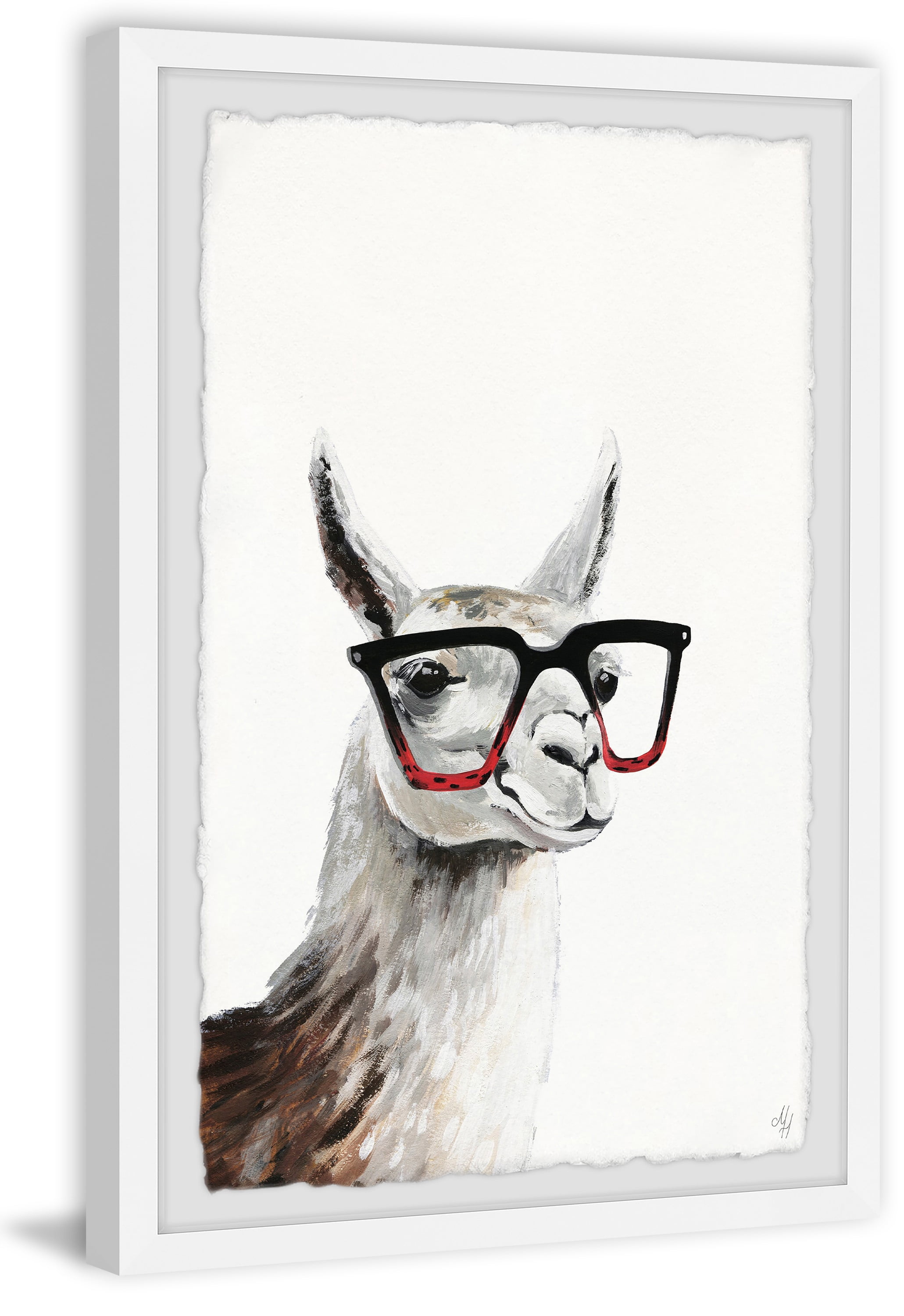 Marmont Hill Smart Llama II Framed Wall Art