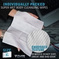 thumbnail image 2 of Shower  Wipes, 60 Individually Wrapped Personal Hygiene  Wipes for Women and Men, Keep Clean After Gym Travel Camping Outdoors, 2 of 6