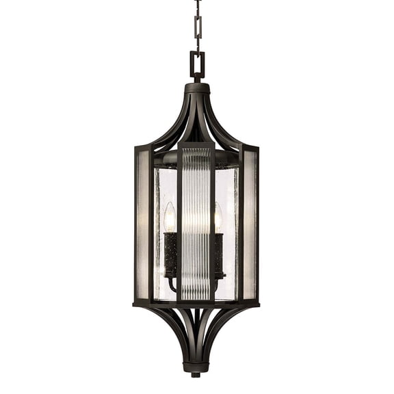 Fine Art Handcrafted Lighting 899882 Bristol 3 Light 12" Wide Pendant - Black